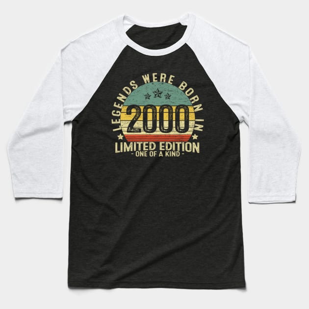 21 Years Old Birthday Legends Were Born In 2000 Baseball T-Shirt by heart teeshirt